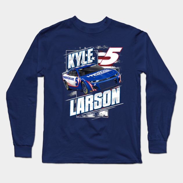 Kyle Larson Navy Patriotic Long Sleeve T-Shirt by ganisfarhan